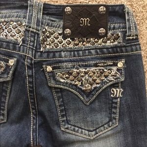 Dark wash Miss Me Bermuda shorts